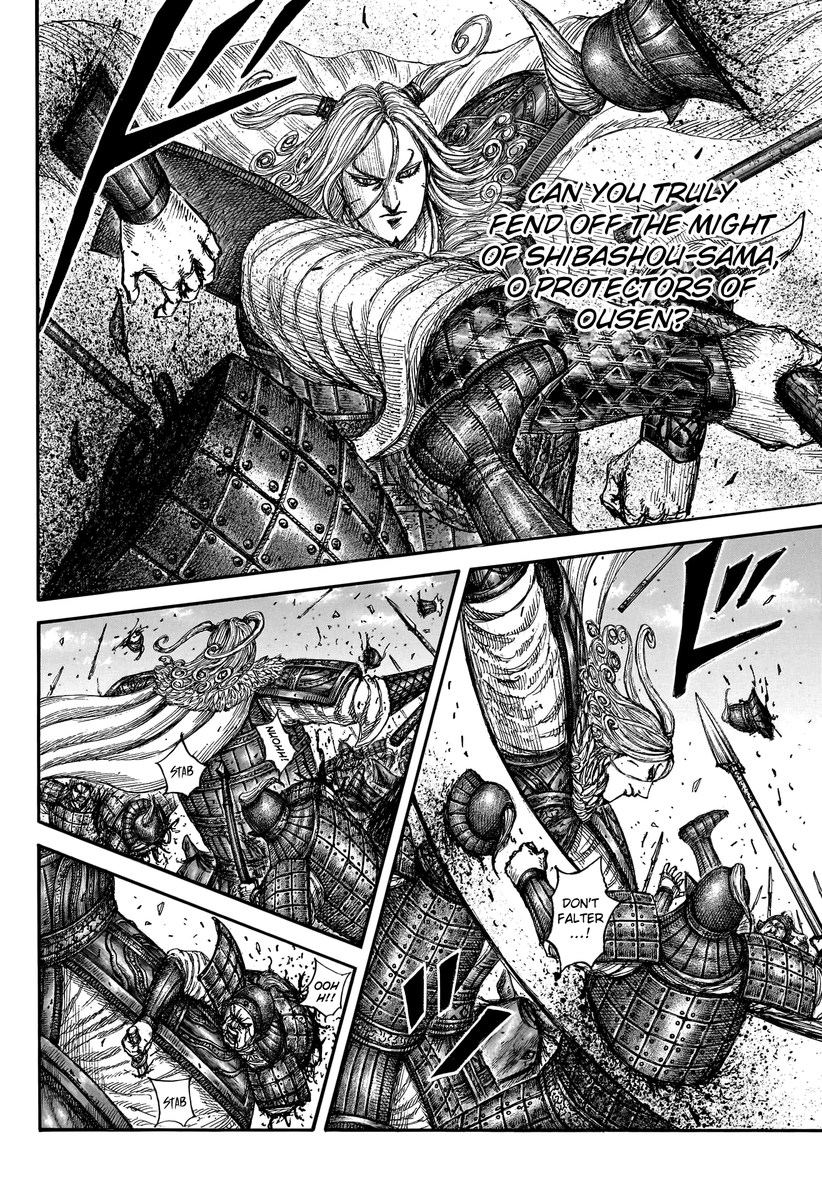 moutenfujin's tweet photo. #KINGDOM789
Ousen barely speaks nor delivers inspiring and fiery speeches like General Rishin. He ain't even the okashira bossman to these foot soldiers, but amazing, they'd willingly throw their lives away for Ousen. Even the Seika general says their loyalty exceeded Seika. https://t.co/M4fPb2lxXP