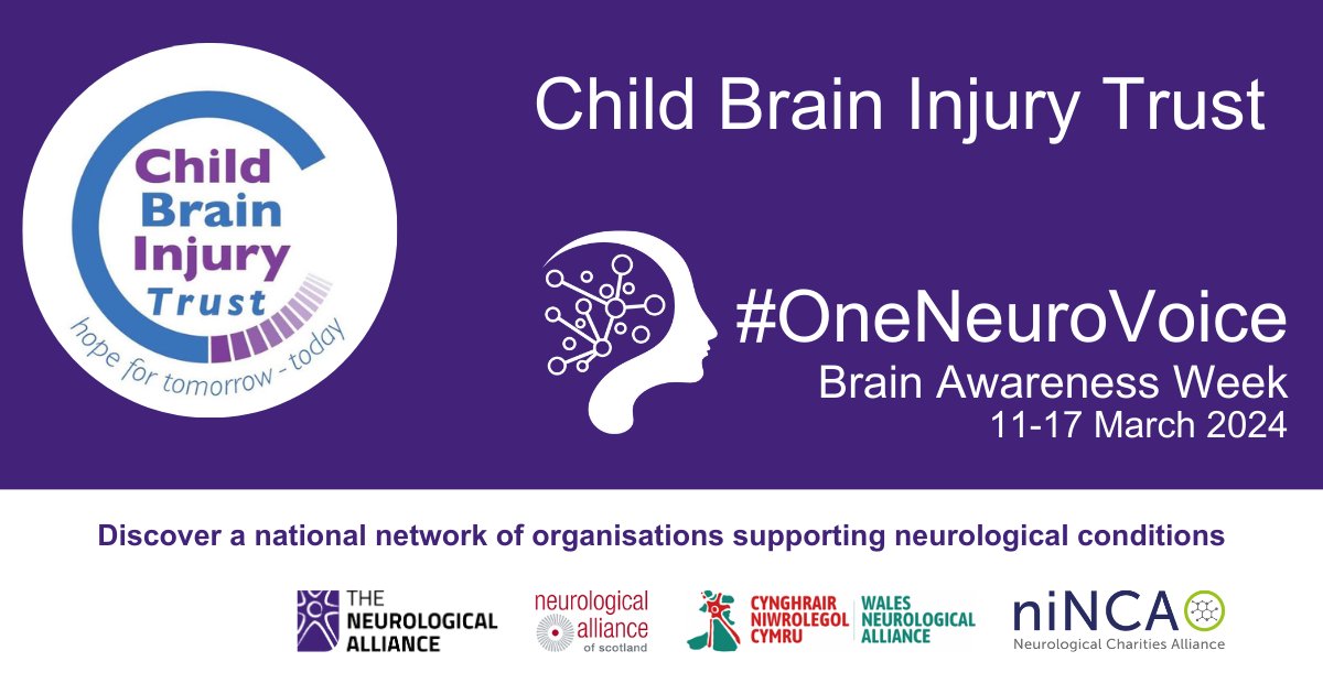 During #BrainAwarenessWeek 2024 we will be highlighting our fantastic member organisations. Today we are highlighting Child Brain Injury Trust. Find out more about @cbituk and the services they offer here: ninca.org.uk/news/member-sp… #OneNeuroVoice