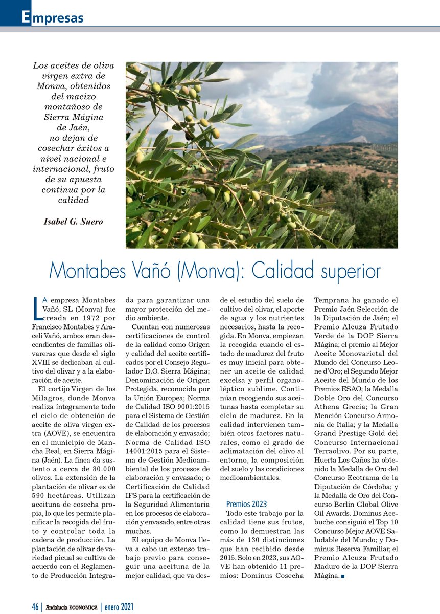 ¡Qué emoción leer este bonito artículo de la revista #AndaluciaEconomica sobre nuestra empresa! 

💚G r a c i a s @GlezSuero 💚 

Nos ha encantado 😍