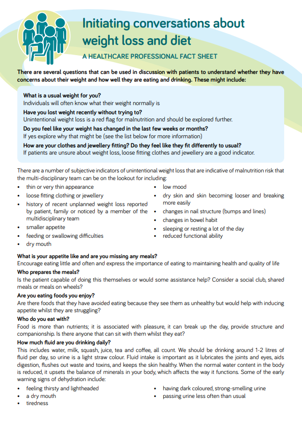 It’s @NHWeek2024 – we have a useful fact sheet which includes questions that might be helpful in opening up discussions about dietary intake with individuals & in identifying issues and symptoms that might be interfering with eating & drinking - bit.ly/426hgXC