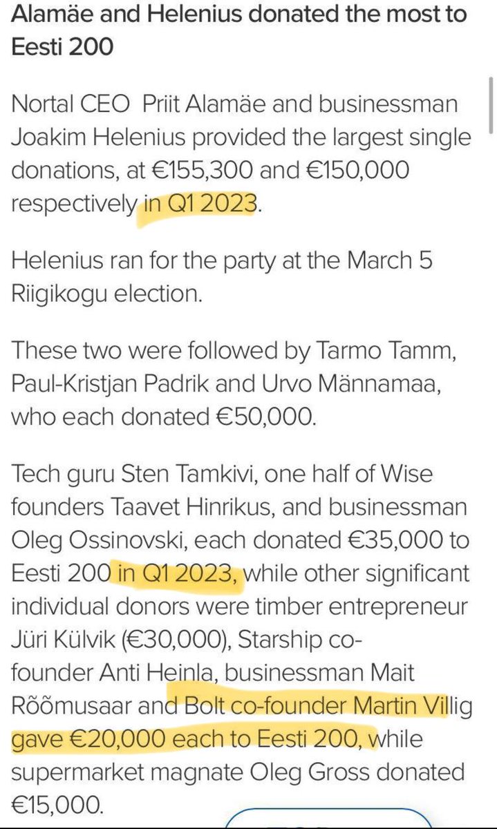 Leïla Chaibi (@leilachaibi) on Twitter photo ⚠️ Conflict of interest : tech platform #Bolt gave tens of thousands of euros to the party of Estonian minister <a href="/TiitRiisalo/">Tiit Riisalo</a>. The same minister who is blocking the platform workers directive!
<a href="/kajakallas/">Kaja Kallas</a> don't let Bolt make the law, vote for the directive today ⚠️ Conflict of interest : tech platform #Bolt gave tens of thousands of euros to the party of Estonian minister <a href="/TiitRiisalo/">Tiit Riisalo</a>. The same minister who is blocking the platform workers directive!
<a href="/kajakallas/">Kaja Kallas</a> don't let Bolt make the law, vote for the directive today
