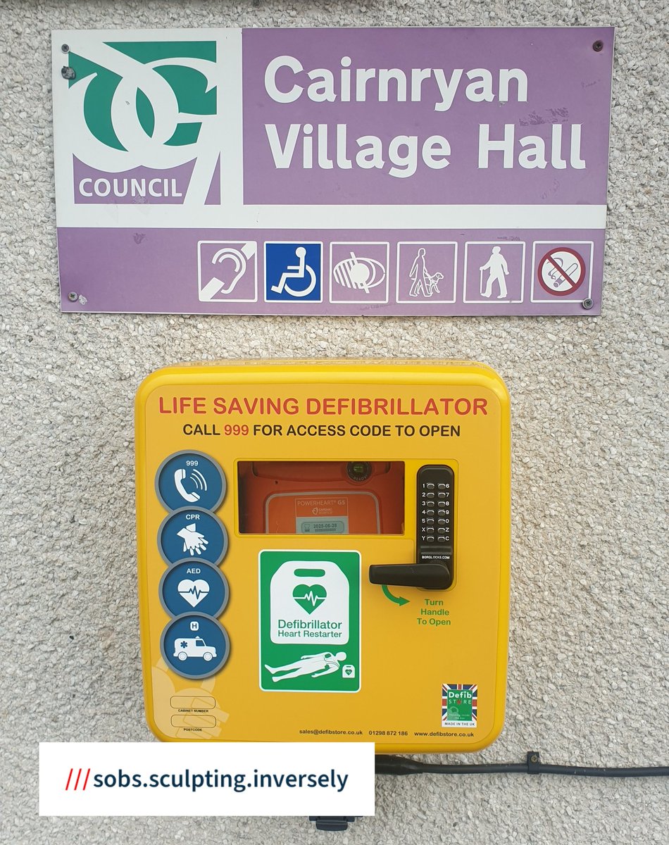 Darkskypark's tweet image. What is a defibrillator? 

#Defibrillators. #Cairnryan.
Dumfries and Galloway Scotland 
A defibrillator is a device that gives a high energy shock to the heart of someone who is in cardiac arrest. Find out how to use one, 
youtu.be/H4FjPn48aG0?si…