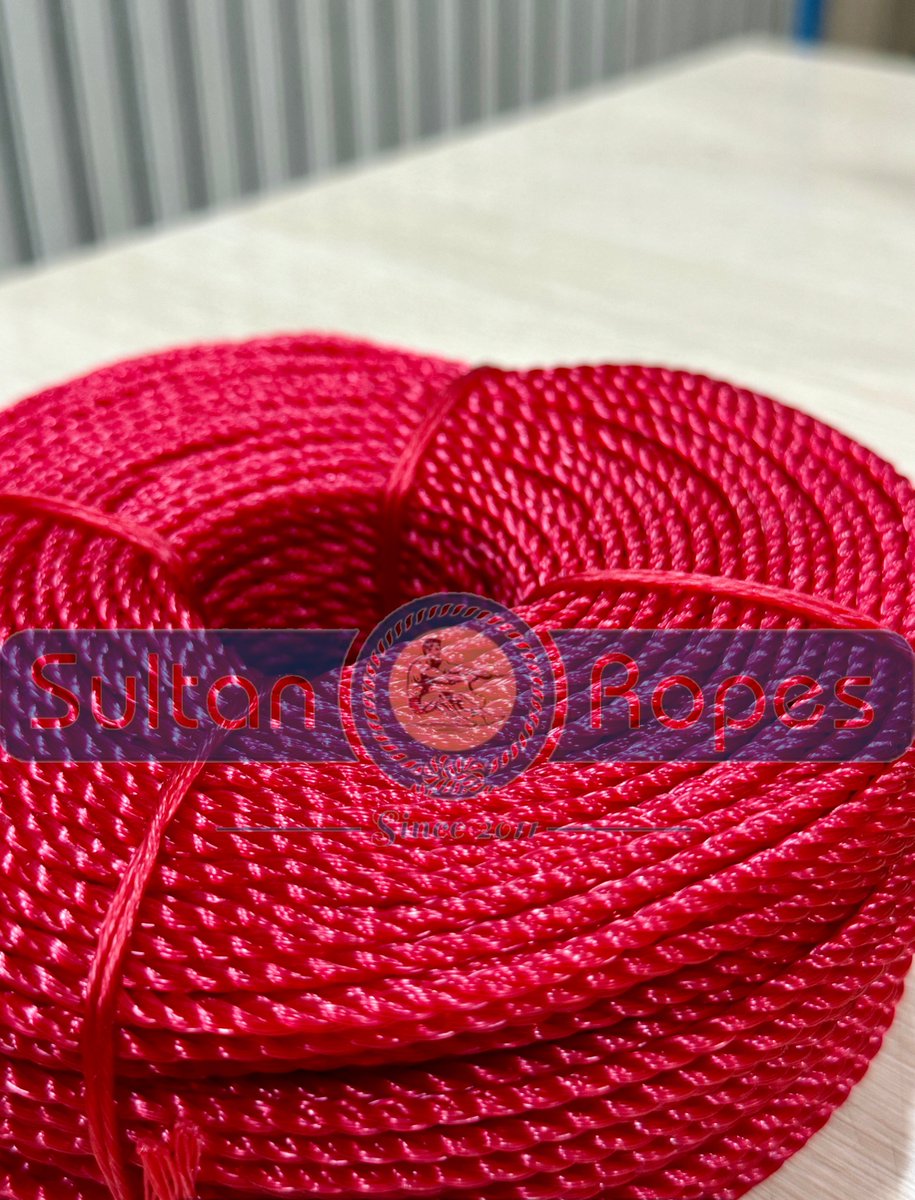 SultanRope's tweet photo. 2.8MM Premium Shiny HDPE Rope
UV Resistant Superior Quality
3mm x 500 gram Plastic Ropes
Red,Blue,Green,Orange,Yellow Polyethylene rope
100 meter, 110 meter, 100 yards
40FT HC FCL
Shiny PE Rope
3&amp;4 Strand Nylon Rope
PP/PE Rope
PolySteel Rope Manufacturer and Exporter https://t.co/y5p5VJBIqf