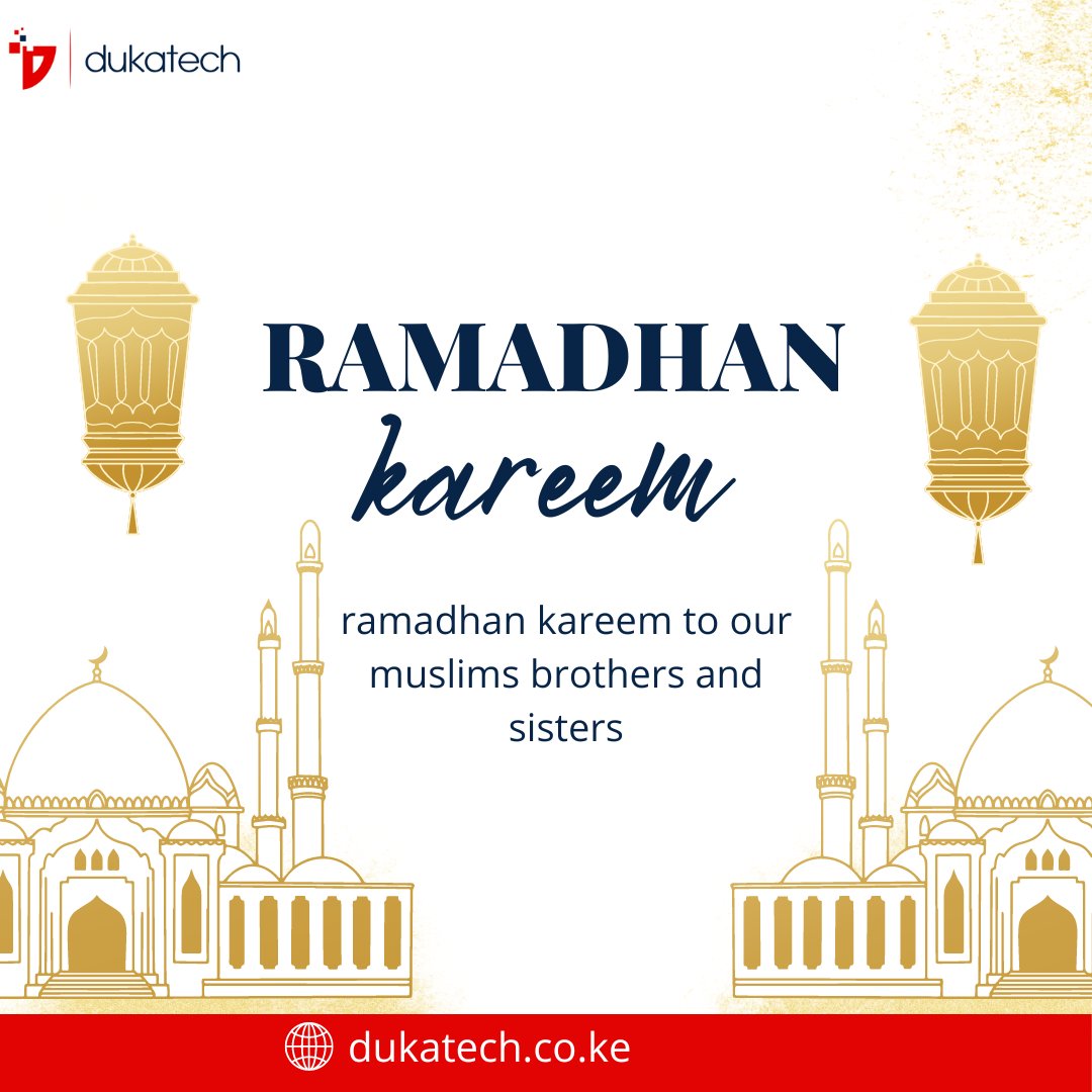 Warmest wishes to our Muslim brothers and sisters as they embark on the blessed journey of Ramadan. May this month be filled with spiritual growth, compassion, and unity. Ramadan Mubarak from the dukatech family! 🌙✨ #Ramadan #dukatechCommunity