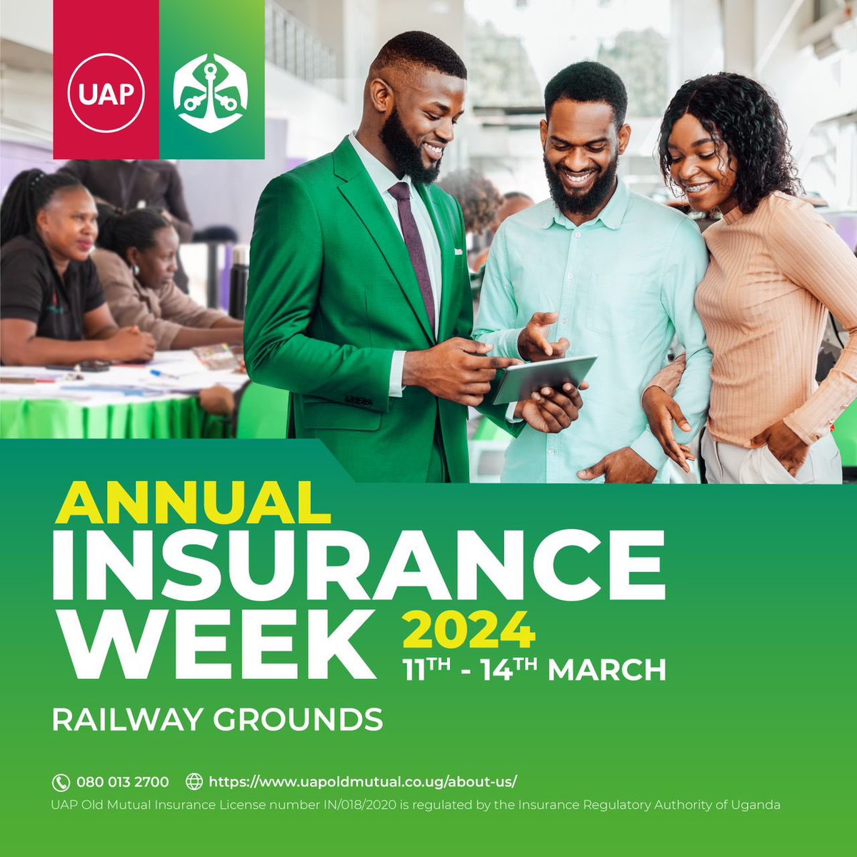 Join @UAPOldMutualUg at Railway Grounds for the Insurance Week, from 11th-14th March 2024. Pass by and learn more about insurance. 

#AnnualInsuranceWeek2024 #TutambuleFfena