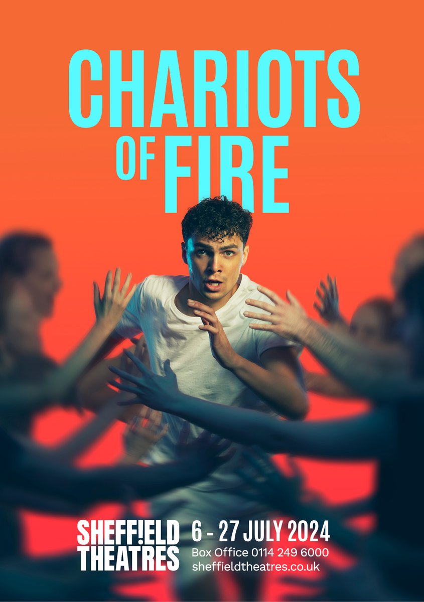 Here's my new artwork for CHARIOTS OF FIRE at @crucibletheatre , with fab photography by @MichaelWharley