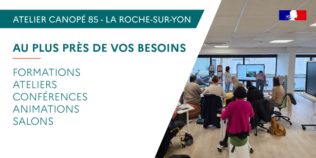 L'atelier Canopé de la Roche-sur-Yon vous propose de découvrir les formations au programme pour cette fin d'année reseau-canope.fr/academie-de-na…