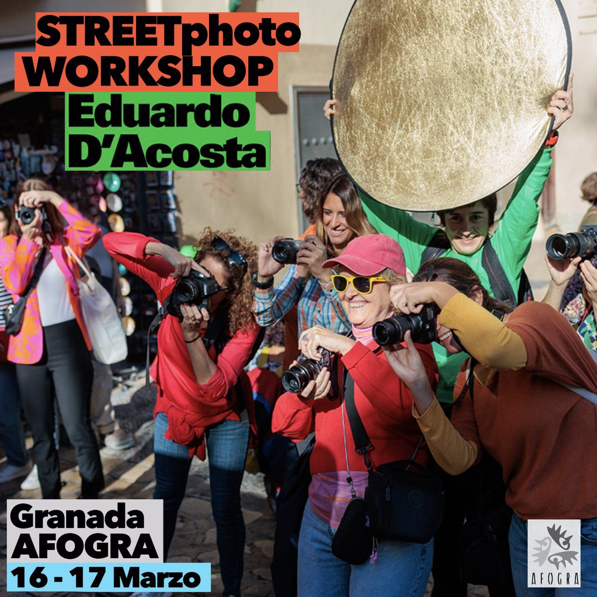 EduDAcostaFOTO's tweet photo. Granada 🎉🚀 curso de FOTOGRAFÍA DE CALLE

💃 "NARRACIONES COSTUMBRISTAS EN LA ACTUALIDAD A TRAVÉS DE LA FOTOGRAFÍA DE CALLE"💃

Curso intensivo 12 horas
16 y 17 MARZO 2024

PRECIO
60 € / 45 € socios AFOGRA

INFO E INSCRIPCIÓN PARA RESERVAR PLAZA
📩 curso.photolove@gmail.com https://t.co/Vo4Ztemg15
