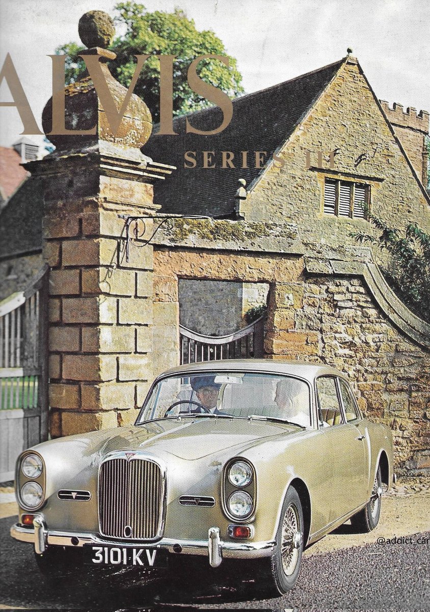 The post-war British car industry managed to retain a significant number of upmarket brands producing low-volume quality cars using traditional methods. One such marque was Alvis, whose Three Litre series III (or TE21) features in this 1963 brochure. #carbrochure #Alvis