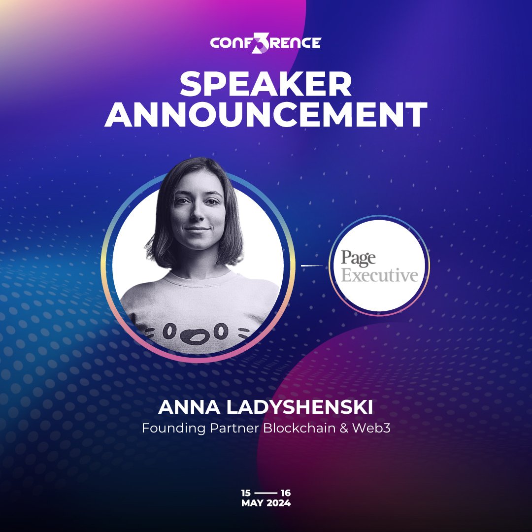 Speaker Alert: Anna Ladyshenski from Page Executive joins #CONF3RENCE! A trailblazer in #Blockchain and #Web3 recruitment, she's shaping the future of tech leadership. Don't miss her expert insights on building a career in this exciting industry!