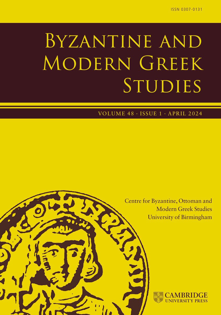 BMGSjournal's tweet image. 📣Our latest issue is here!
Byzantine and Modern Greek Studies v.48 n. 1 (2024)
@CbomgsU @CambUP_Classics
🔗cambridge.org/core/journals/…