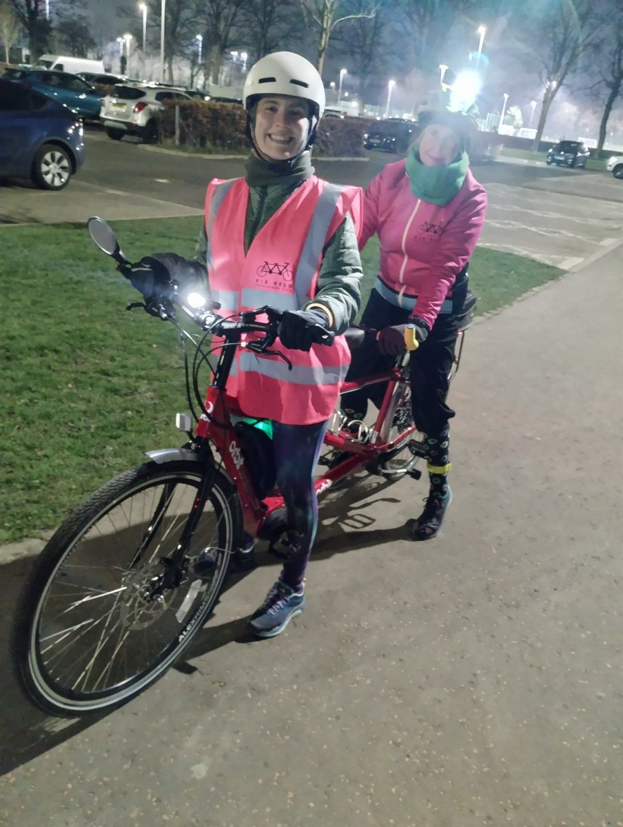 We had four Tandem pairs out on Friday's @InfraSisters ride in Edinburgh, demonstrating for better cycling infrastructure so women can ride safely after dark.