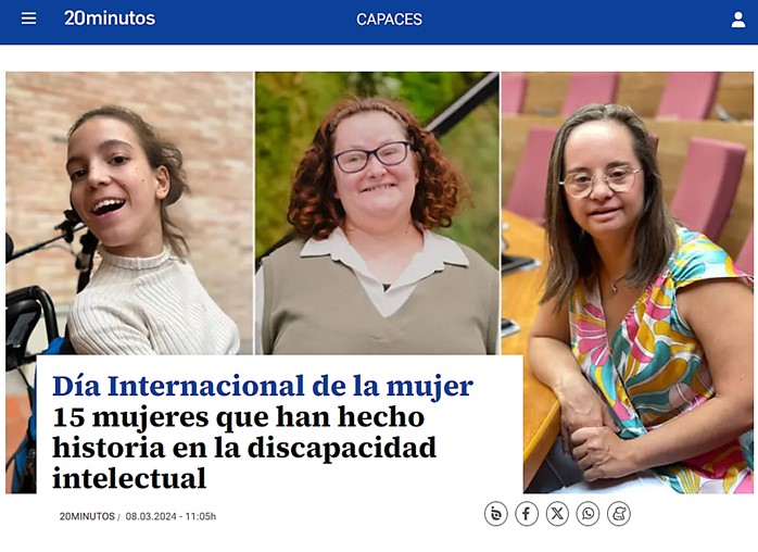 demanoenmanonet's tweet photo. Aprovechamos el eco que todavía se oye sobre la celebración del #8m para compartir este post de @20minutos en el que se reconocen a 15 #mujeres que han hecho historia de una forma u otra en la #discapacidad intelectual de nuestro país. https://t.co/XhYfKYtwZK
#capacitadxsDMEM https://t.co/EZ7hDcynB9
