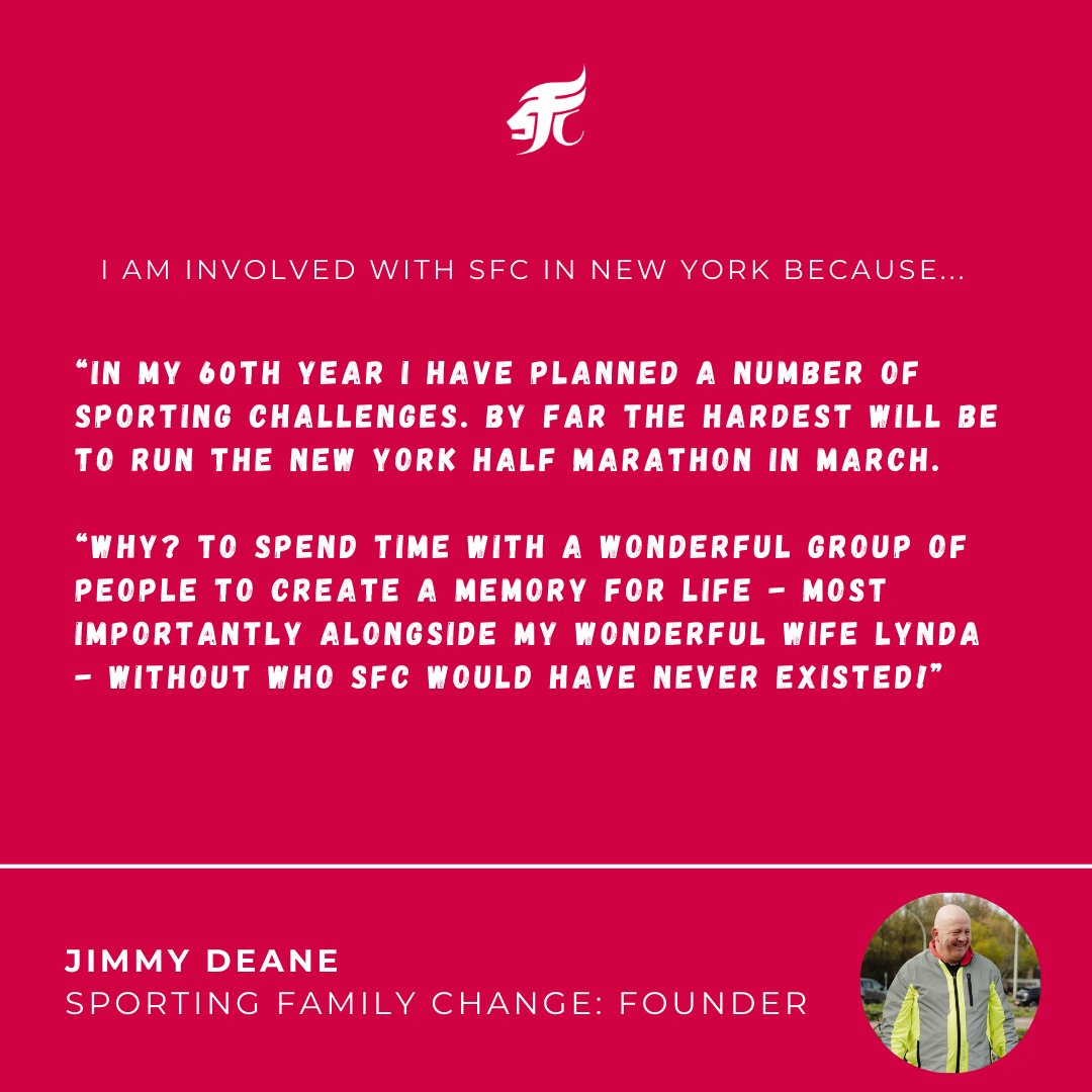 🇺🇸 We are going to New York this week!

😁 The week is finally here, as 40 inspiring individuals will be flying to New York o represent the Charity in the New York Half Marathon 2024! As we prepare to fly, hear from our founder Jimmy on why we chose this event.