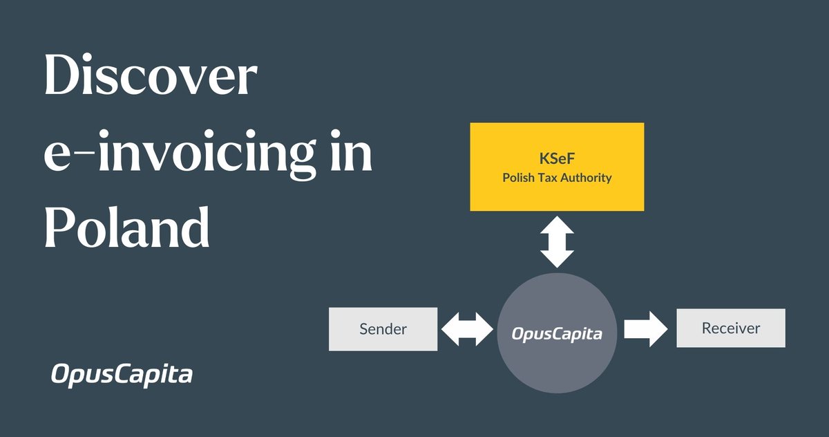 #eInvoicing in Poland will become mandatory as the country implements a CTC model. We have you covered with our seamless solutions for sending and receiving #eInvoices, ensuring full #compliance and #efficiency.
Learn more opuscapita.com/poland-e-invoi…

#KSeF #eInvoicingPoland
