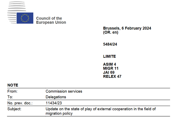 MigControl's tweet photo. 🔎🇪🇺EU #externalized migration control in the making. 

➡️Find an overview of EU #bilateral &amp; #multilateral efforts in this #leaked "Update on the state of play of external cooperation in the field of migration policy"&amp; our summary of key devs here: 

https://t.co/DdhuD7qQmG https://t.co/XDiAbwJm1m