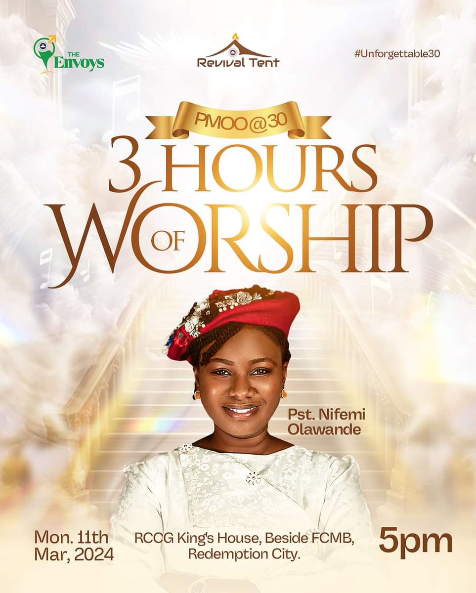 startnowglobal_'s tweet photo. You are specially invited to this 3 hours of worship to mark her 30th Birthday.
Monday 11th March, 2024
RCCG King’s House Beside FCMB Redemption City.
5pm-8pm
Don’t miss it oo!
@pdanielolawande @nifemidolawande #pmoo #startnowchannel https://t.co/0aDUMHHCae