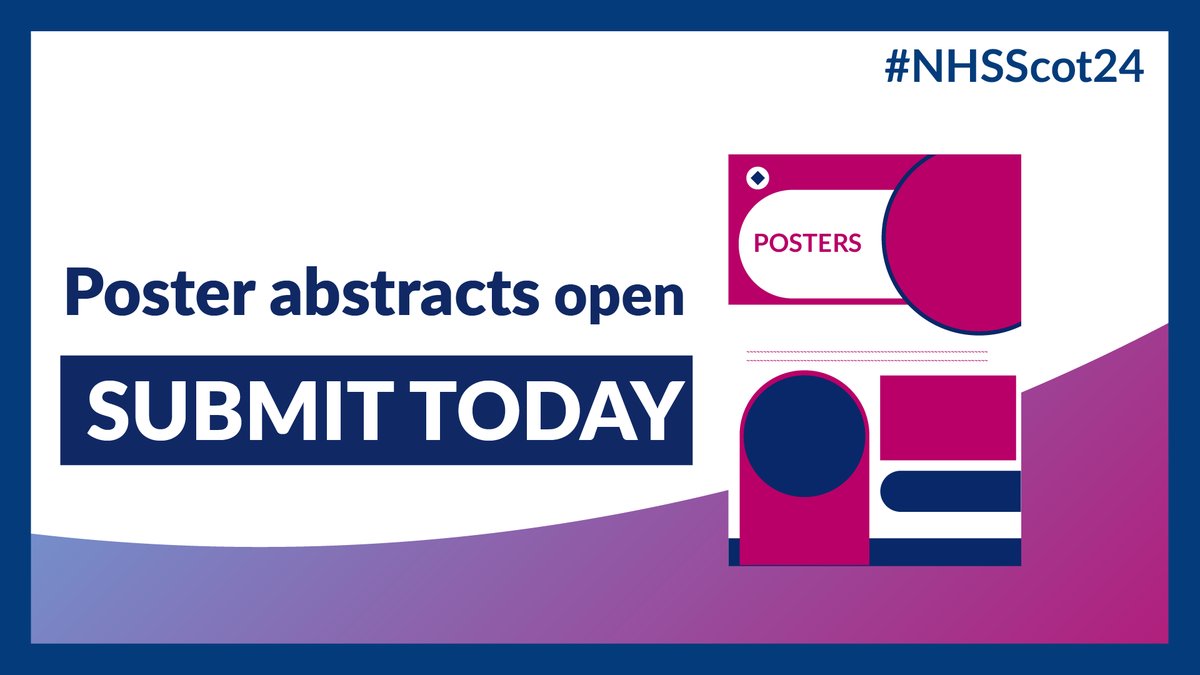 The NHS Scotland Event 2024 Poster Abstracts submissions process is open! For all the details on poster submissions visit nhsscotlandevents.com/nhs-scotland-e… #NHSScot24