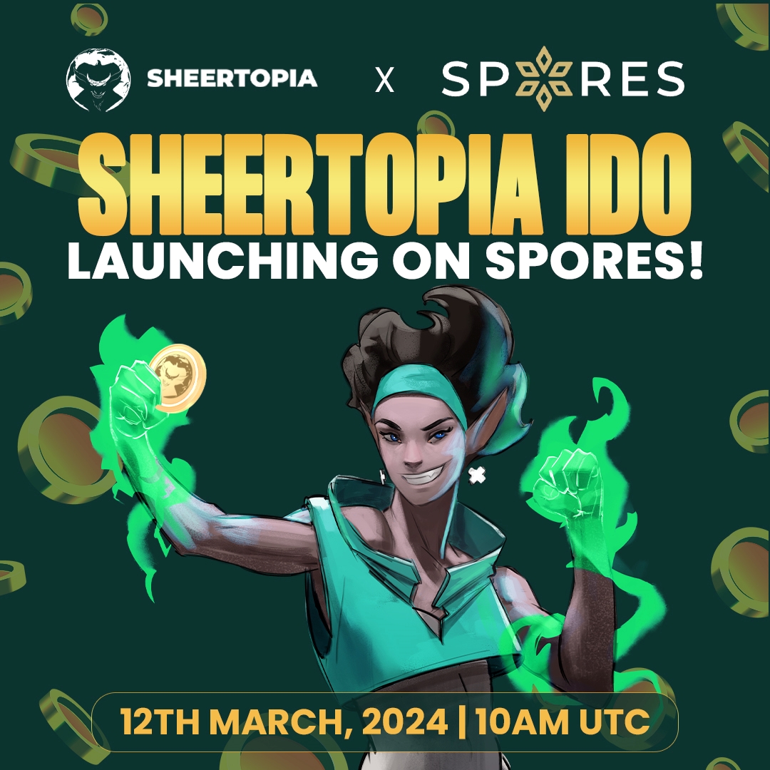 Big News! 🚀

Our IDO launch on <a href="/Spores_Network/">Spores Network</a> is happening tomorrow! 

Don't miss your chance to be a part of our journey from the very start. 🌟🎮 

Ready to make history with us? 

Visit ➡️ launchpad.spores.app/ido/sheertopia… 

#IDO #SporesNetwork #TokenLaunch #Token #TGE
