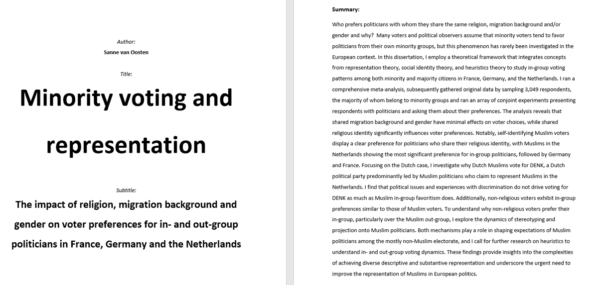 🎉My dissertation has been officially accepted by my defense committee 🎉 The public defense will take place on October 11th 2024 in Amsterdam. Now, I'm going to write my acknowledgements. There are so so many people to thank! Stay tuned 😀