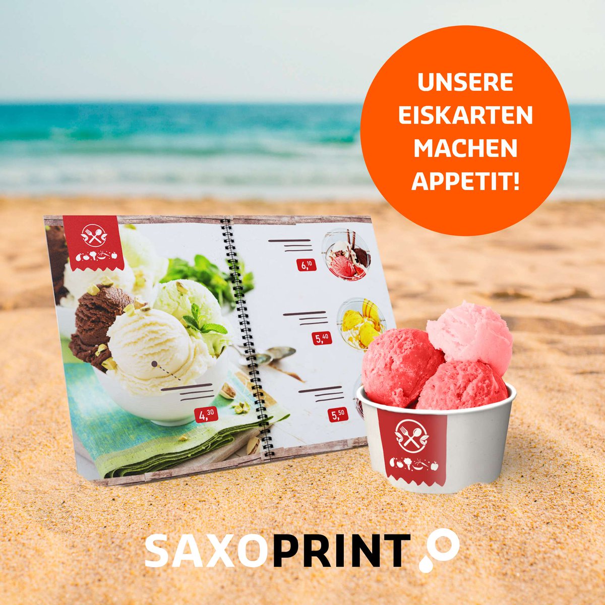 Das Druckprodukt für besonderen Eisgenuss! Präsentiere Eiskreationen professionell mit unseren brandneuen Eiskarten. 🍨 smpl.is/8spd0