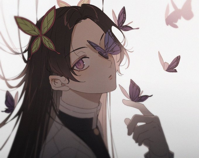 「butterfly hair ornament purple eyes」 illustration images(Latest)