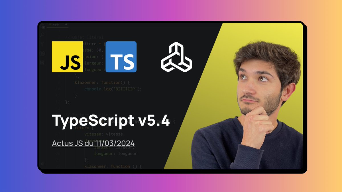 devtheory_'s tweet image. C'est l'heure des actus JS de la semaine ! 📰
🔹 Les améliorations de TypeScript v5.4
🔹 4ème édition de "Eloquent JavaScript" ⚡
Tout voir sur cette vidéo de 10 min
👉 youtu.be/icPhPplst20