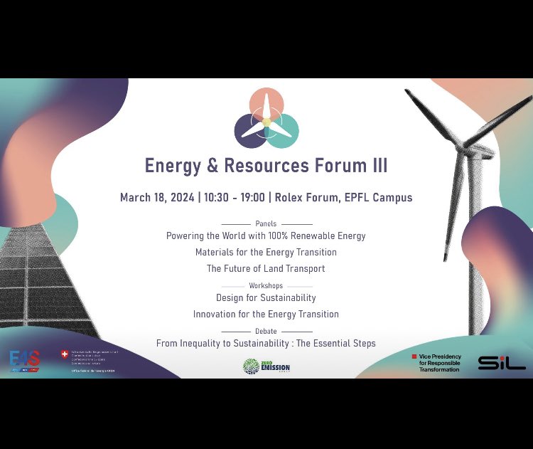 Excited to support the next Energy & Resources Forum by @EmissionGroup ! Discover the program and join us on March 18 at #ForumRolex @EPFL zeroemission.group