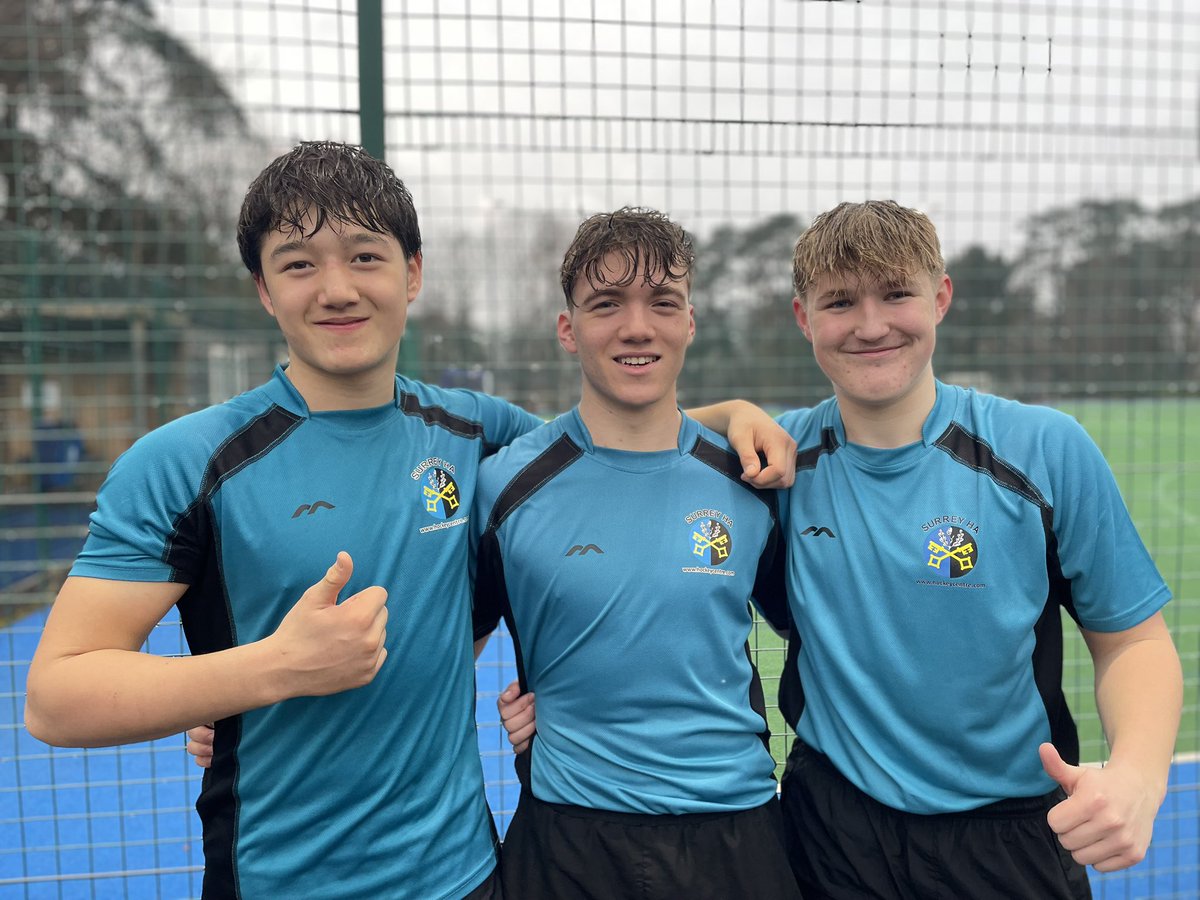 Over the weekend, Seb, Will and Dylan represent Surrey u16s in matches v Sussex and London North. Well done on this achievement and great effort in the 🌧️ !