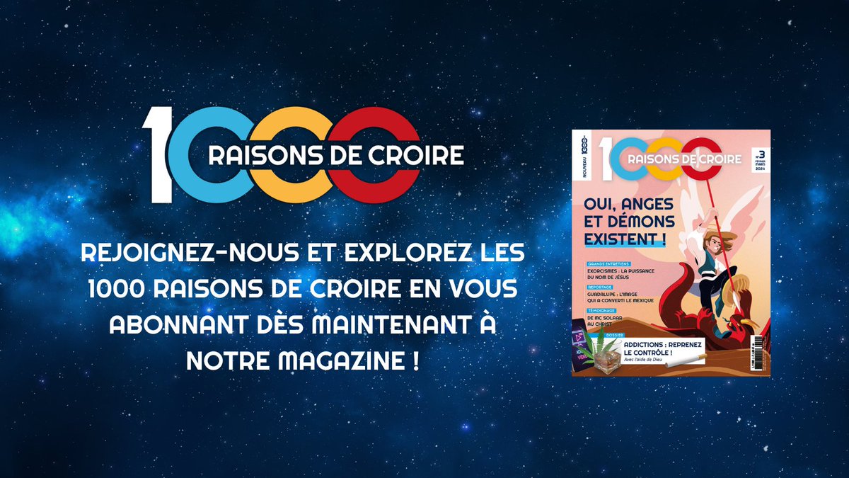 1000RaisonsDC's tweet photo. ✨ 1000 raisons de croire ✨

N'hésitez pas à vous abonner dès maintenant !

https://t.co/yQ4DcQhtQh https://t.co/OguQXaNEoR