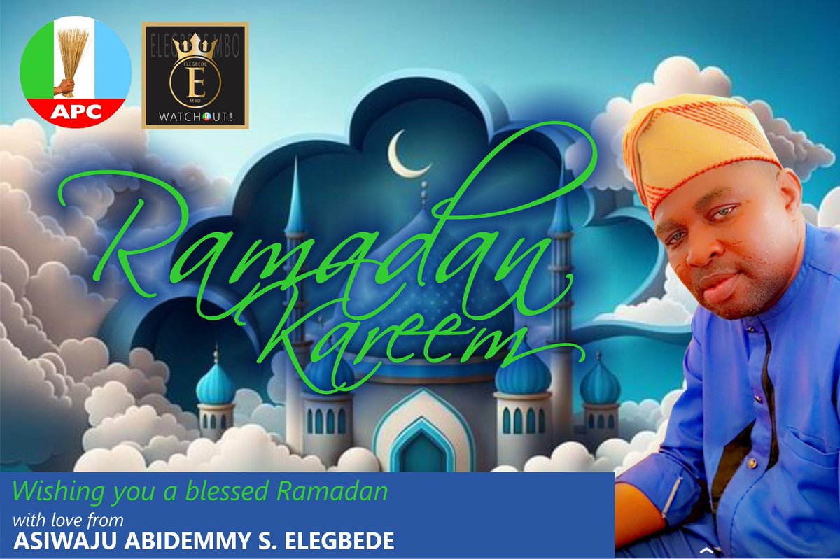 igc_2016's tweet image. Ramadan Greetings

On behalf of myself, my family and the entire executive team of *Elegbede Mbo* it gives me immense pleasure to convey Ramadan greetings to you all.  I pray the Almighty grants us the tawfique to derive maximum benefit from this blessed month.

Abidemmy Elegbede