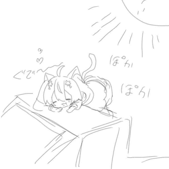 @smile_oru 虚脱感って体から力が抜ける感じのやつですよね? という気持ちで描きました 