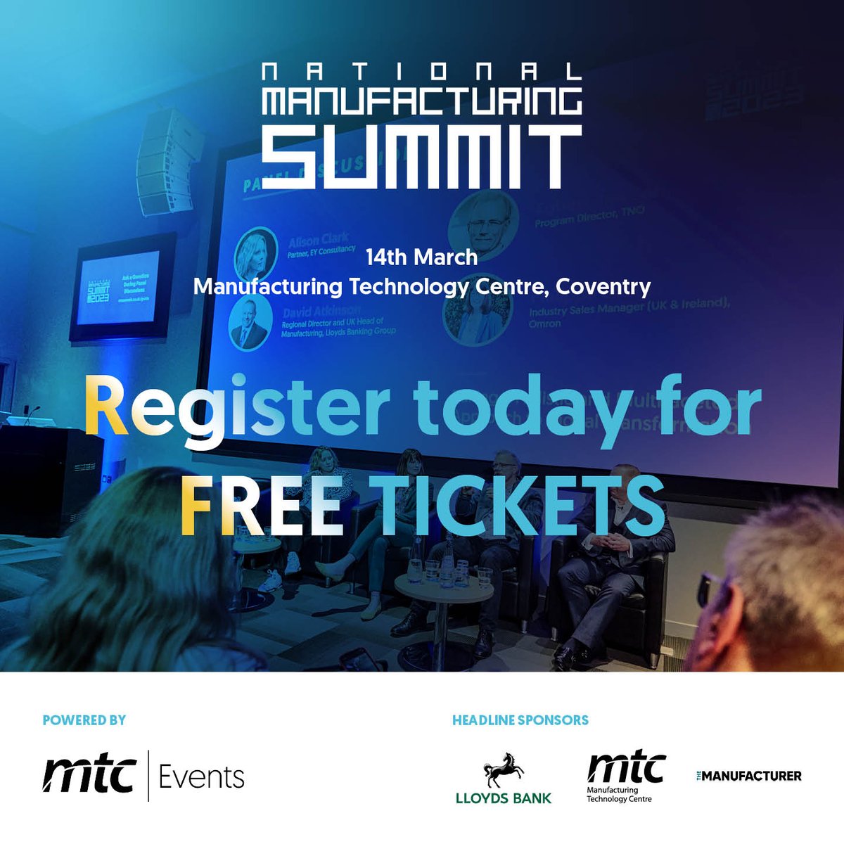 Secure your free ticket for the National Manufacturing Summit, returning to the @the_MTC_org on 14th March! This year we’re focused on upskilling our workforce to meet the future needs of UK industry. This is one you don’t want to miss. Secure your place: nmsummit.co.uk