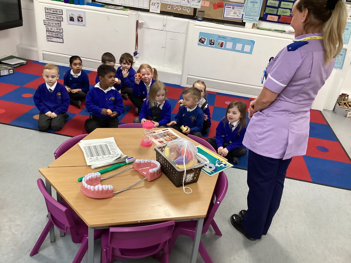 Parkfield's tweet photo. #EYFS have had a visit from a dental nurse today to talk about keeping our teeth healthy! #NorthernCareAlliance #NHSGROUP https://t.co/bfZb6Nv05h