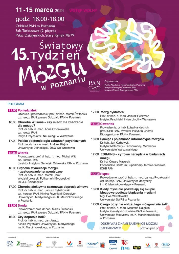 Instytut Chemii Bioorganicznej PAN (@ichbpan) on Twitter photo Odkrywaj z nami tajemnice🧠! Wraz z <a href="/PAN_akademia/">Polska Akademia Nauk</a> Oddział w Poznaniu oraz <a href="/igcpan/">Instytut Genetyki Człowieka PAN</a> serdecznie zapraszamy na 15. #TydzieńMózgu. Wykłady odbędą się w Sali Turkusowej Pałacu Działyńskich. Wstęp wolny. Transmisja na żywo YouTube youtube.com/@OPANPoznan Odkrywaj z nami tajemnice🧠! Wraz z <a href="/PAN_akademia/">Polska Akademia Nauk</a> Oddział w Poznaniu oraz <a href="/igcpan/">Instytut Genetyki Człowieka PAN</a> serdecznie zapraszamy na 15. #TydzieńMózgu. Wykłady odbędą się w Sali Turkusowej Pałacu Działyńskich. Wstęp wolny. Transmisja na żywo YouTube youtube.com/@OPANPoznan