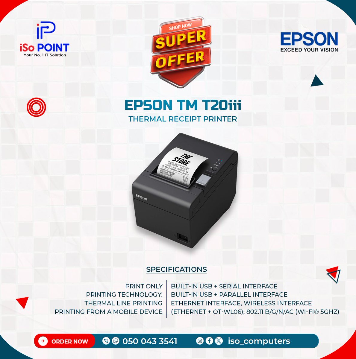 iso_computers's tweet photo. ‼️ Super Sales ‼️ 
Premium sales at affordable prices 
Experience the power of precision printing with our Epson printers - quality you can trust 💪🖨 
GHS 1,976.00
 #tech #epson #accra #isopoint #iso_computers #Oscars2024 #delay #Snapchat #Haiti #oscars https://t.co/KYk0bVPjhy