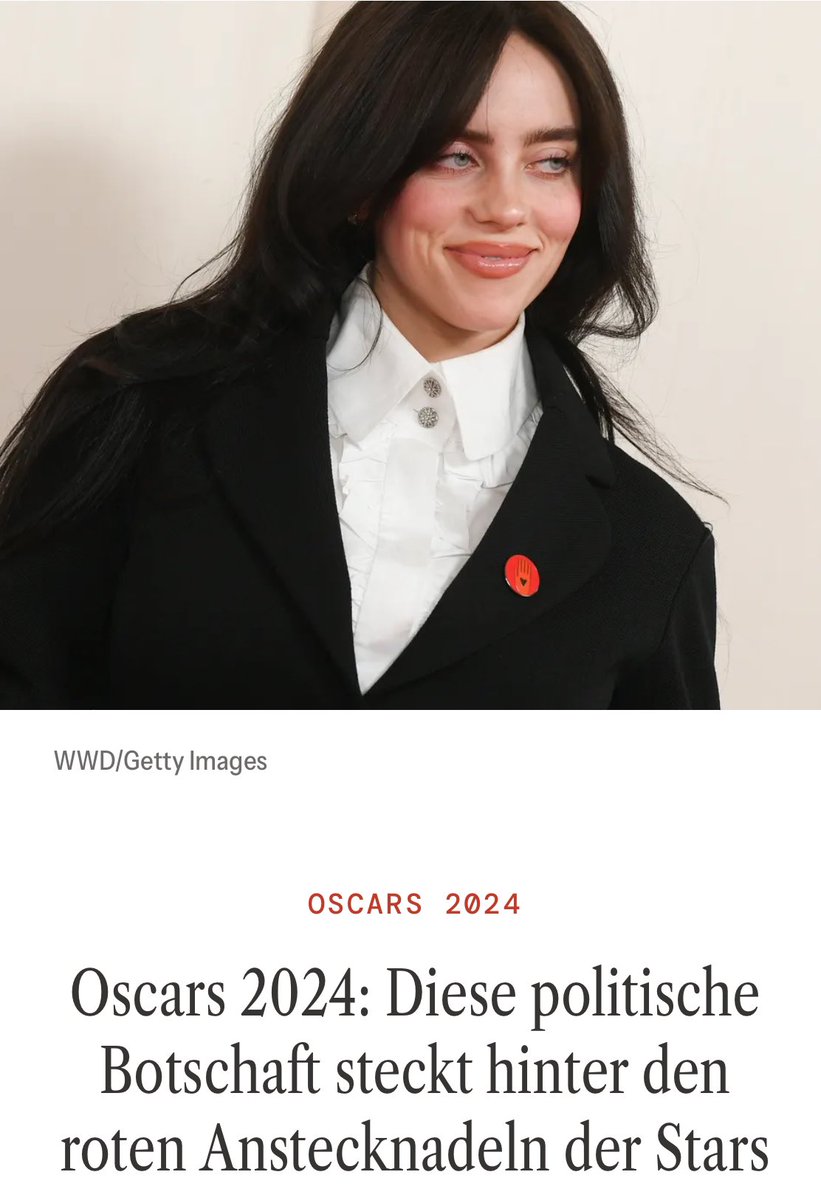 Sarah Cohen-Fantl (@sarahfantl) on Twitter photo Hey <a href="/GLAMOUR_DE/">GLAMOUR.DE</a>, wenn ihr einen Artikel über die „Red Carpet“-Momente der Oscars schreibt und erklären wollt, welche „politische Botschaft hinter dieser roten Anstecknadel der Stars“ steckt, die einige Prominente trugen, dann recherchiert bitte besser. Nein, es ist kein Symbol Hey <a href="/GLAMOUR_DE/">GLAMOUR.DE</a>, wenn ihr einen Artikel über die „Red Carpet“-Momente der Oscars schreibt und erklären wollt, welche „politische Botschaft hinter dieser roten Anstecknadel der Stars“ steckt, die einige Prominente trugen, dann recherchiert bitte besser. Nein, es ist kein Symbol