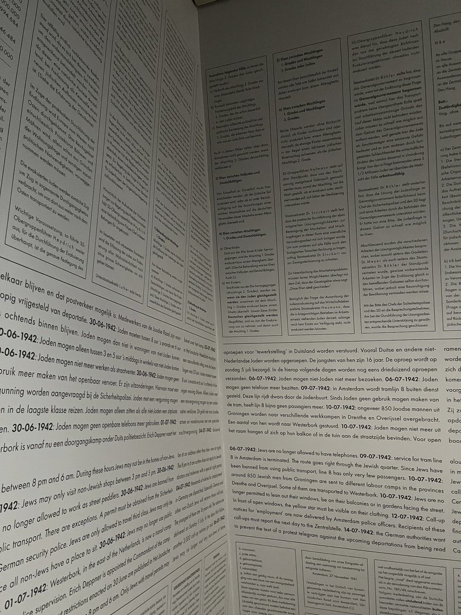 Yesterday, the National Holocaust museum opened its doors in Amsterdam. Most frightening among the references to persecution, victims, perpetrators & lives brutally extinguished are endless lists of ever-tightening laws & restrictions imposed by the Nazis, displayed on the walls