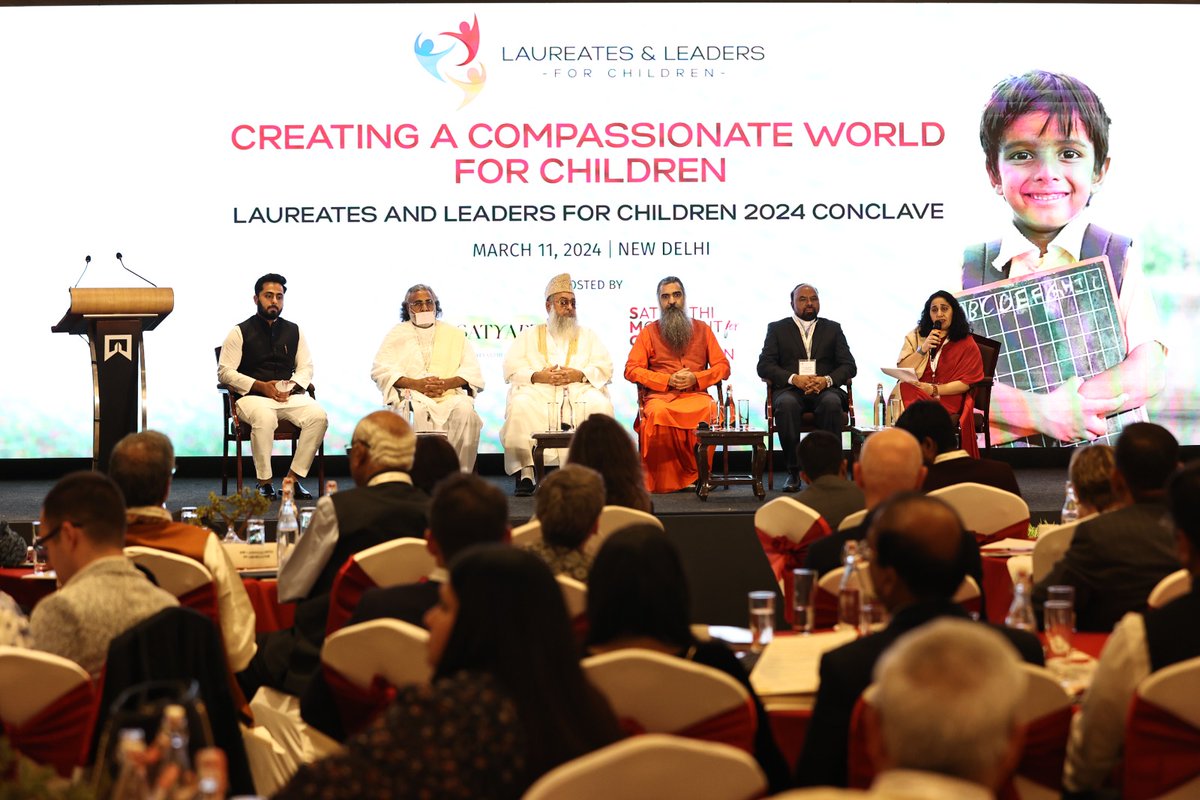 If we are to create a compassionate world for children, faith groups will be critical - and faith groups working together will be vital. Honoured to have faith leaders with us for today's conclave.