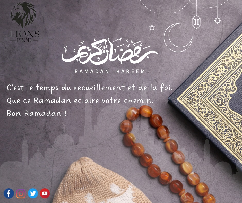 LionsProdSn's tweet photo. Toute l'équipe de @LionsProdSn souhaite un bon mois de Ramadan à toute la communauté Musulmane.
Ramadan Mubarak!
#ramadan #jeûne #carême #religion #kebetu #senegal https://t.co/5ehIBh3Ipi