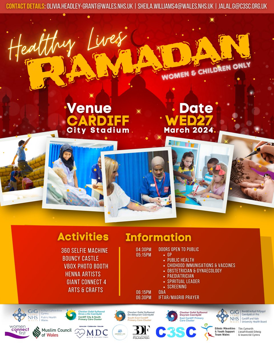 Cardiff Third Sector Council (C3SC) (@c3sc) on Twitter photo With #Ramadan beginning, we're pleased to share 'Healthy Lives Ramadan' event for Women and Children only taking place <a href="/CardiffCityStad/">Cardiff City Stadium</a> on 27 March from 4:30pm. This event is in collaboration with <a href="/PublicHealthW/">Public Health Wales</a> and will feature panel discussions on health and wellbeing during With #Ramadan beginning, we're pleased to share 'Healthy Lives Ramadan' event for Women and Children only taking place <a href="/CardiffCityStad/">Cardiff City Stadium</a> on 27 March from 4:30pm. This event is in collaboration with <a href="/PublicHealthW/">Public Health Wales</a> and will feature panel discussions on health and wellbeing during