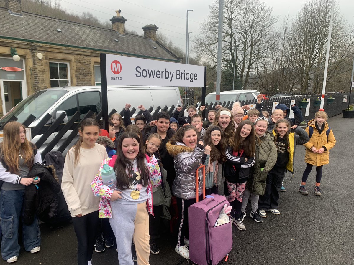 🚂 And they’re off!!! 🚂 Our Year 6 class are making their way to @RealRobinwood in Todmorden for their residential. We have some very excited children!