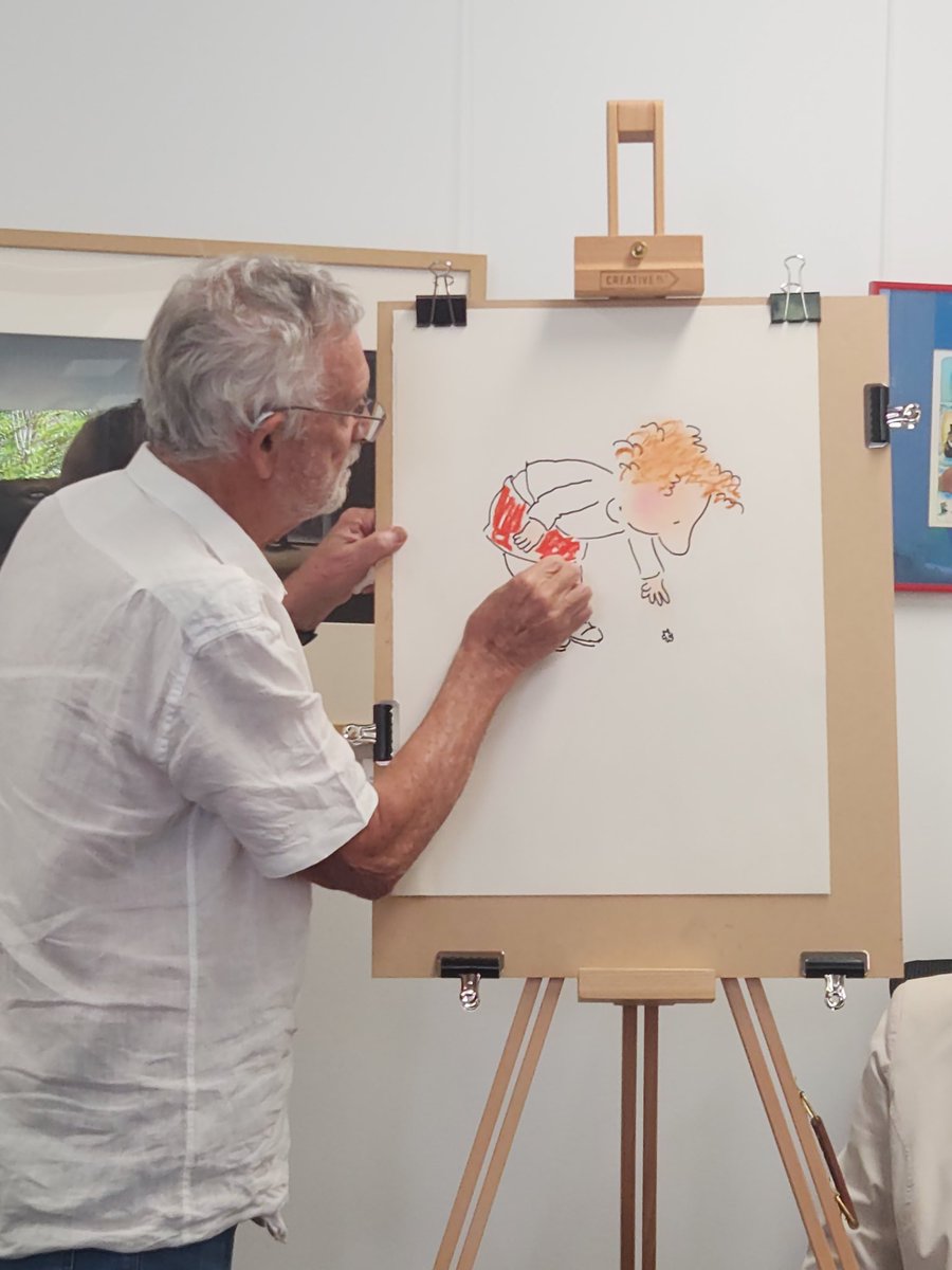 What a treat to see the amazing Bob Graham talk about his work today.  And he even drew us a lovely pic! Thanks <a href="/NatCentAusChLit/">National Centre ACL</a> for a wonderful session.