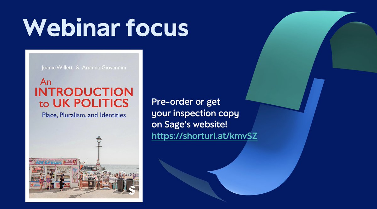 📈Slides are ready and we're looking forward to <a href="/SageCQPolitics/">Sage Politics</a> webinar to present our new UK Politics book! 

📍Join me &amp; <a href="/JoanieWillett/">Joanie Willett</a> on Wed 13 March 5pm to discuss how identities shape UK politics ⤵️
sagepub.zoom.us/webinar/regist…

📚Pre-oder the book here: shorturl.at/kmvSZ