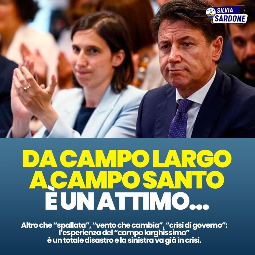 La netta vittoria del centrodestra in #Abruzzo smonta completamente le speranze della #sinistra: da giorni parlavano di una vittoria possibile, di un #campolargo vincente, di un cambio di clima ecc
Si ritrovano con un campo larghissimo che sembra già un campo finito. #regionali