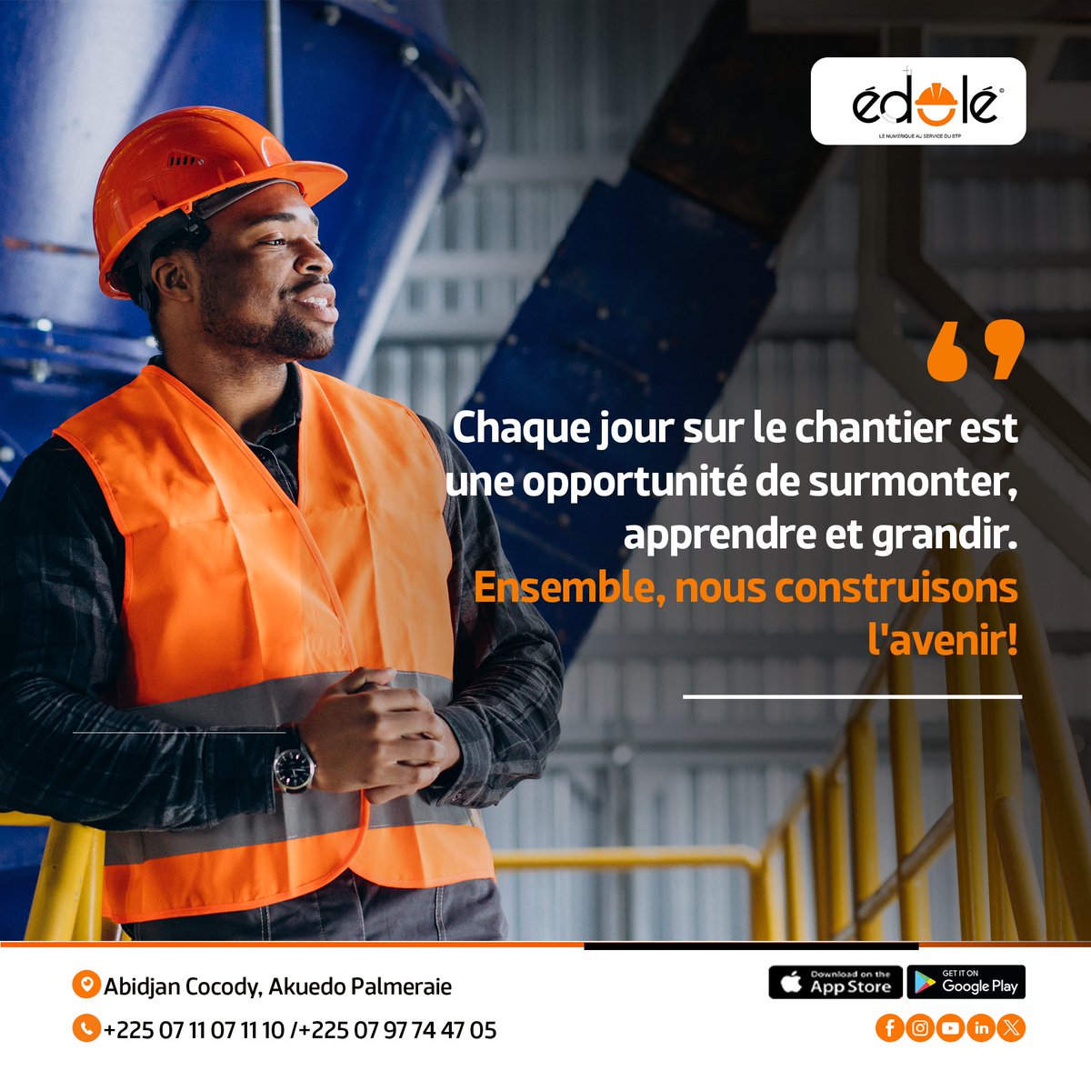 edoleafricaci's tweet photo. Toute notre équipe vous souhaite une excellente semaine !!!
Prenez soin de vous. ☺️💪🏾
#EdoleAfrica #EACI #LancementEACI #BTPInnovant #SolutionNumerique https://t.co/Zj660CSTH7