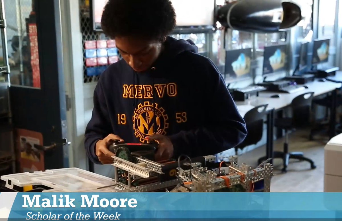 CollegeBoundFnd's tweet photo. Meet this week’s #ScholaroftheWeek, Malik Moore of @high_mervo! 
https://t.co/cVhYyZkrsf

You can also catch the entire series on #FOX45 each week on the Monday early news (4-6pm), Tuesday morning news (5-10am), Thursday early news (4-6pm) and Saturday morning news (7-10am). https://t.co/BOyDTLCFc7