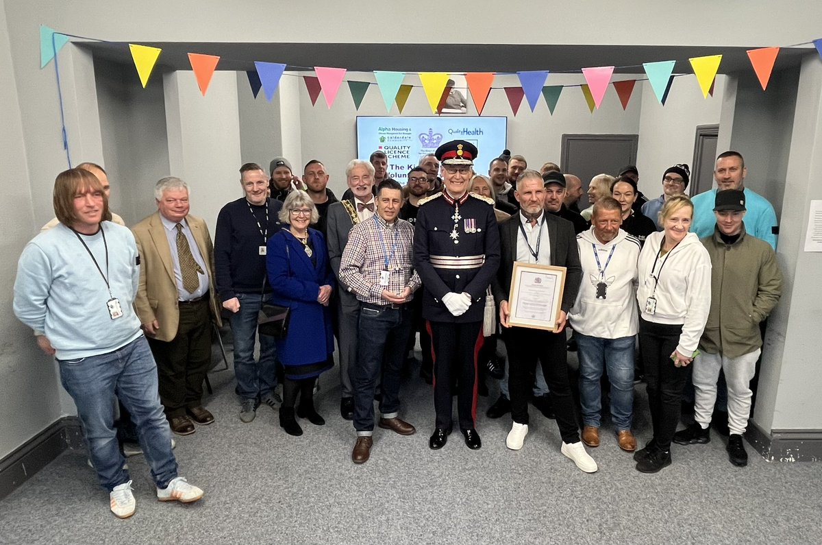 Ed Anderson, Lord Lieutenant of West Yorkshire (@lordltwy) on Twitter photo Many congratulations to Alpha House in Halifax on receiving their <a href="/KingsAwardVS/">The King's Award</a>. A wonderful charity providing a service for offenders with multiple and complex problems and helping them to achieve their full potential. Many congratulations to Alpha House in Halifax on receiving their <a href="/KingsAwardVS/">The King's Award</a>. A wonderful charity providing a service for offenders with multiple and complex problems and helping them to achieve their full potential.