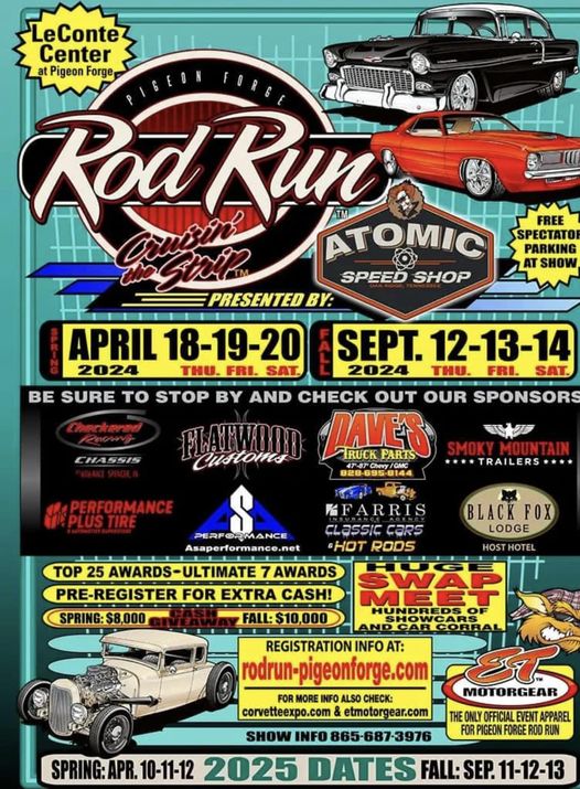 CoryWheatC's tweet photo. See ya in April & Sept!!
#CWC #CoryWheatCustoms #RodRun #Pigeonforge https://t.co/l8hovbmkl5