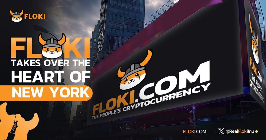#FLOKI Takes New York City! #TimesSquare #NYC #BigApple #Crypto #Innovation #MemeCoinSeason #Valhalla ⚔️⚔️⚔️💎💎💎🚀🚀🚀